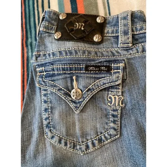 Miss Me Y2K Mid-Rise Cuffed Skinny Jeans Size 25 - Picture 2 of 11